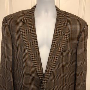 Hickey Freeman Wool Blazer 46 L Brown Just Cleaned